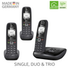 Gigaset AS405A Advanced Cordless Home Phone with Answer Machine and Call Block - Single, Duo & Trio