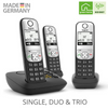 Gigaset A690A Cordless DECT Home Telephone with Answering Machine - Single, Duo or Trio