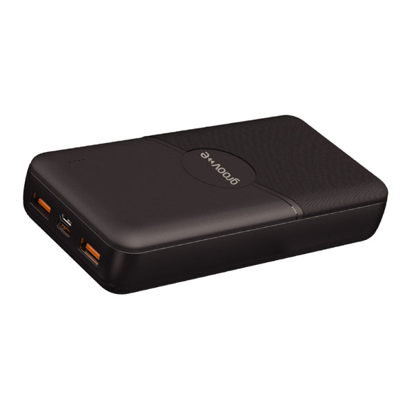 Groov-e Power Bank 20,000mAh Portable Charger - Black - GVCH20000BK