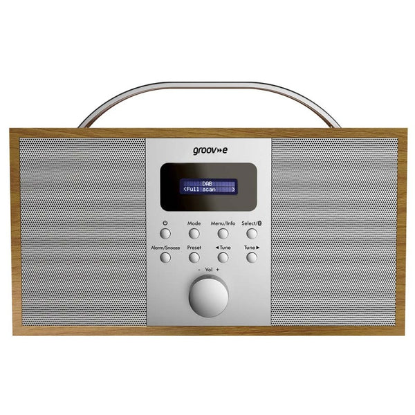 Groov-e Boston Wooden Stereo DAB/FM Digital Radio with Bluetooth - GVDR08WD