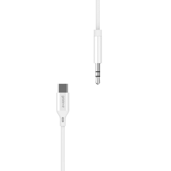 Groov-e Audio Adapter USB-C to 3.5mm Male AUX Cable 1m - GVMA083WE