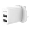 Groov-e Dual USB-A Mains Charger 12W - White - GVMA103WE