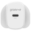 Groov-e USB-C Mains Charger 20W Power Delivery - White - GVMA107WE