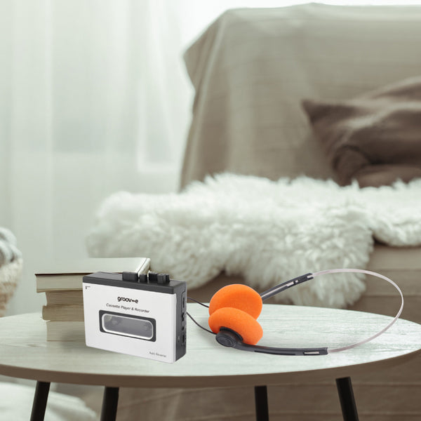 Groov-e Retro Cassette Player & Recorder with Bluetooth - Silver