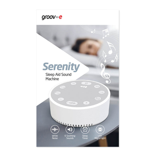 Groov-e Serenity Sleep Aid Sound Machine with White Noise and Natural Sounds - GVSP500WE