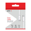 Groov-e Coax Cable 2m Male to Male with Female Adaptor - White - GVTV02WE