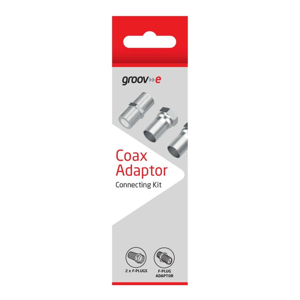 Groov-e Coax Connecting Kit Male & Female - 3 Piece - GVTV04SR