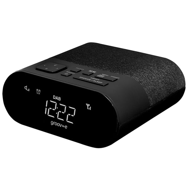 Groov-e Roma Alarm Clock Radio with DAB+/FM Radio With LED Display - Black - GVCR03BK