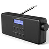 Groov-e Vienna Rechargeable Stereo DAB/FM Digital Radio with Bluetooth - Black - GVDR07BK