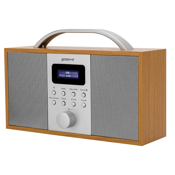 Groov-e Boston Wooden Stereo DAB/FM Digital Radio with Bluetooth - GVDR08WD