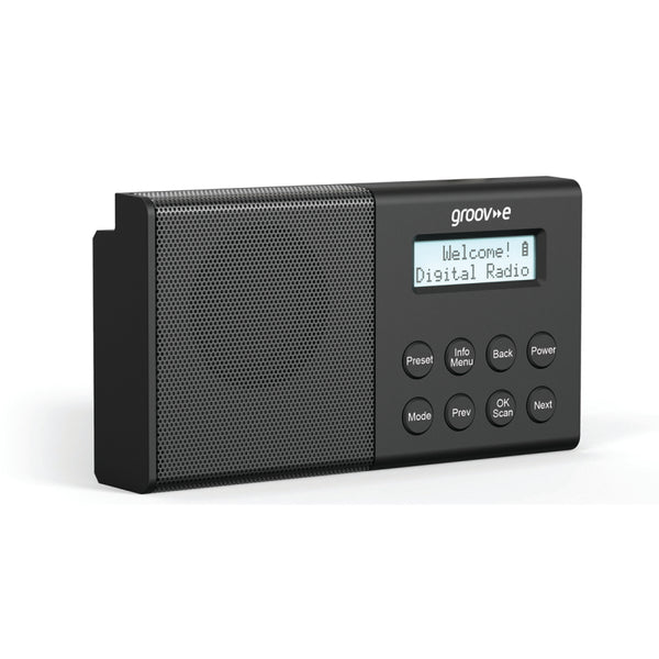 Groov-e Geneva Rechargeable DAB & FM Digital Radio - GVDR09BK