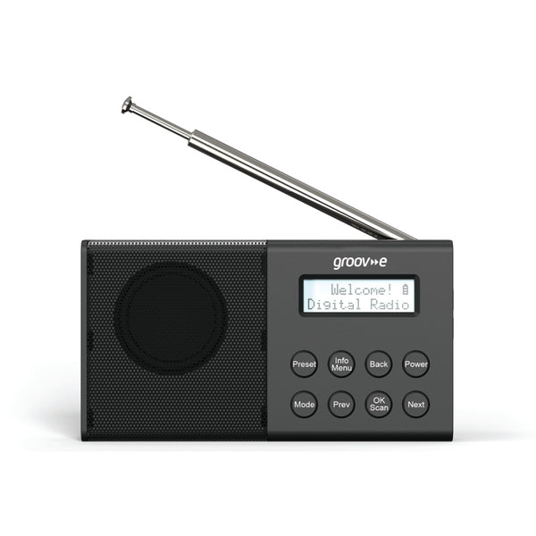 Groov-e Geneva Rechargeable DAB & FM Digital Radio - GVDR09BK