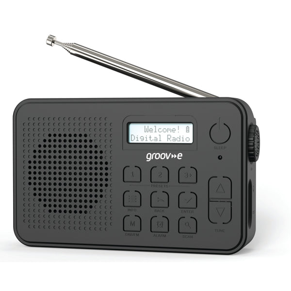 Groov-e Madrid Recahargeable DAB Radio - GVDR10BK