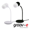 Groov-e Apollo Touch Control 3 in 1 LED Desk Lamp with Built-In Wireless Charger & Bluetooth Speaker - Black - GVWC02