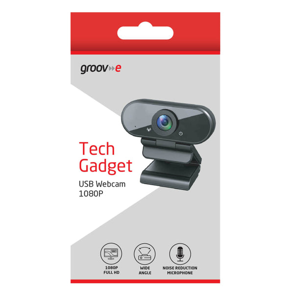 Groov-e USB 1080P Webcam Full HD - Black - GVPC11BK