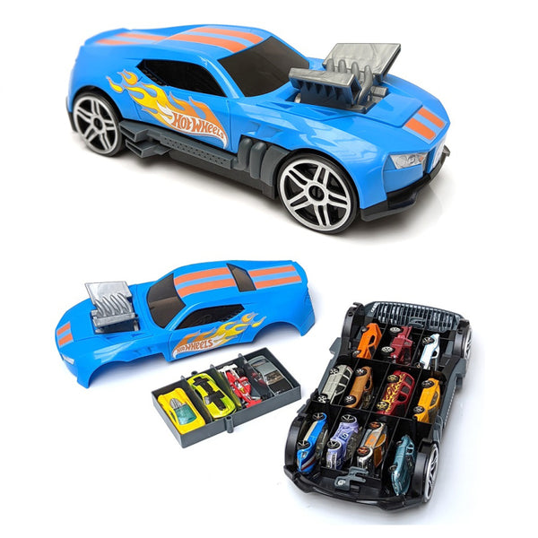 Hot Wheels 2-in-1 Race N Haul Car Case with Retractable Handle - HWCC15