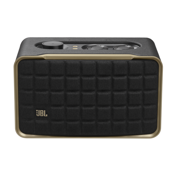 JBL Authentics 200 Smart Home Speaker with Built-In Wi-Fi, Music Streaming, Voice Assist, Bluetooth, Retro Design - Black