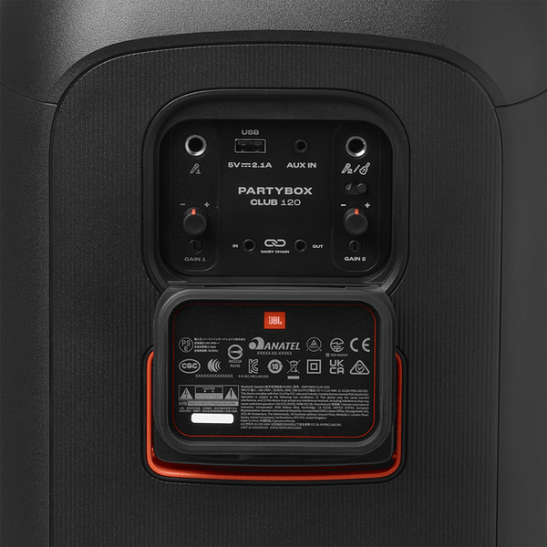 JBL Partybox Club 120 Portable Bluetooth Party Speaker | Handle, Splashproof, Lights, 18h Playtime - Black