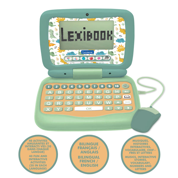 Lexibook My First Dinausaur Educational Laptop - Engish/French - JC398DINOI1