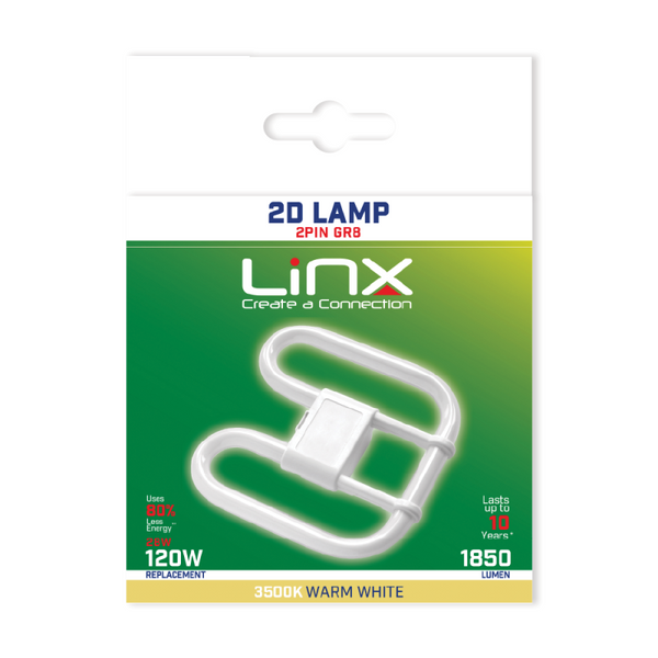 Linx 2D Lamp 16W / 28W GR8/10Q 3500K LED Bulb White - Warm White - LX003