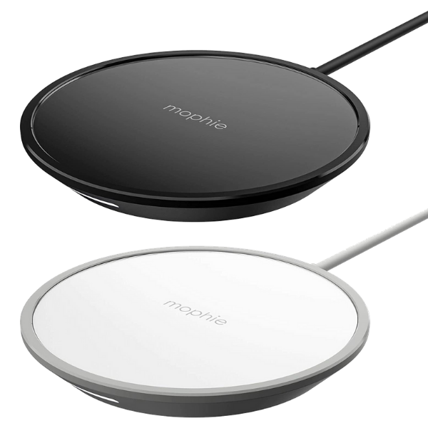 Mophie Qi Wireless Charging Pad Mini 7.5W | Made for Apple iPhone and AirPods (UK Plug) - Black or White