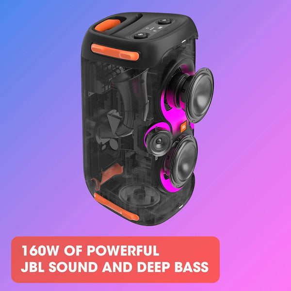 JBL PartyBox110 Portable Indoor and Outdoor Party Speaker with Built-In Lights and IPX4 Splashproof Design - JBLPARTYBOX110UK