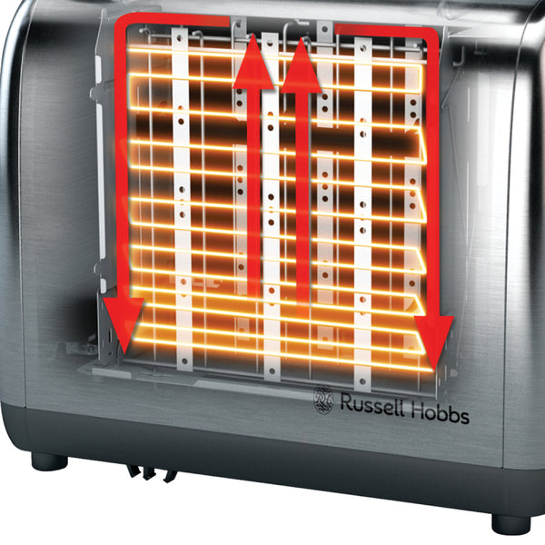 Russell Hobbs 2 Slice Toaster - Stainless Steel Brushed - 24080