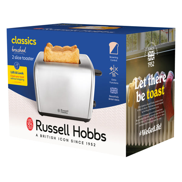 Russell Hobbs 2 Slice Toaster - Stainless Steel Brushed - 24080