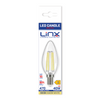 Linx C37 Candle Clear B22 / E14 4W LED Filament Bulb - LX00