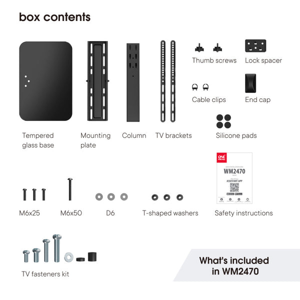 One For All Smart Table Top Stand suitable for TV's 32-55 inch - WM2470