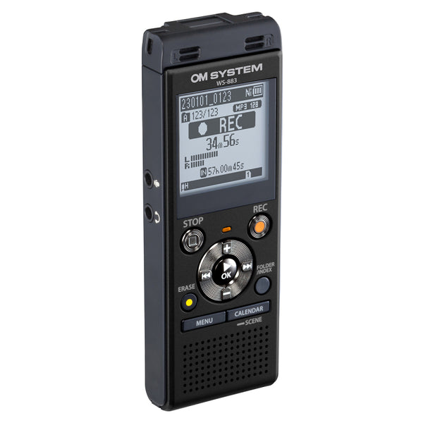 Olympus Digital Voice Recorder 8GB with Built-in USB plus Micro SD Slot - Black - WS883