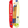 Stabilo Pointball Ballpoint Pen 2 Pack - Blue/Black - B-43714-10