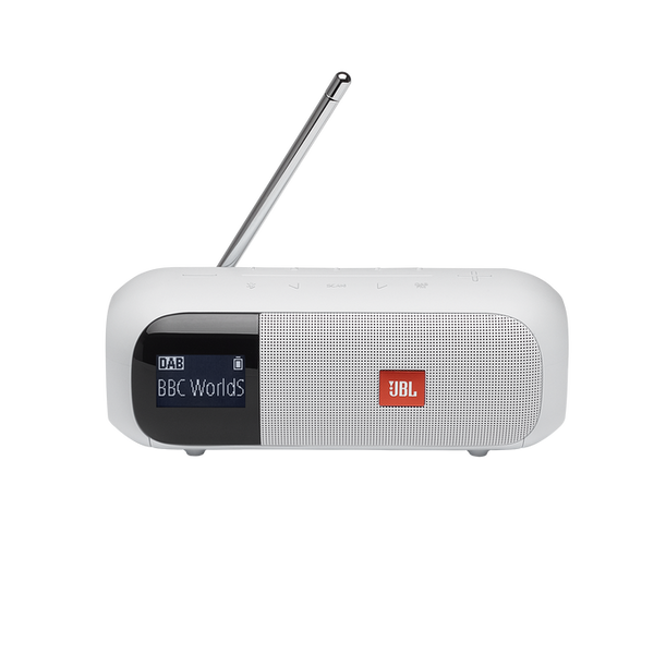 JBL Tuner 2 Portable Radio | Bluetooth Speaker with DAB & FM Radio - White