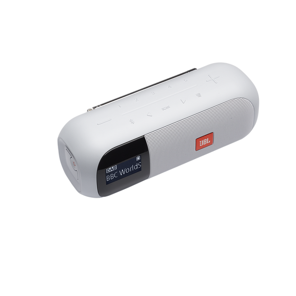 JBL Tuner 2 Portable Radio | Bluetooth Speaker with DAB & FM Radio - White