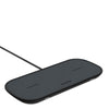 Mophie Dual Qi Wireless Charging Pad 10W (Fabric) with UK Plug Adaptor - Grey/Black - 409903634