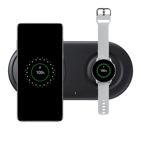 Samsung DUO Wireless Qi Fast Charging Pad with Mains Adapter - Black - EP-P5200TBEGGB