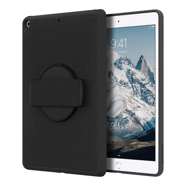 Griffin Survivor Airstrap 360 Case Cover for Apple iPad 10.2" (2019) - GIPD-017-BLK