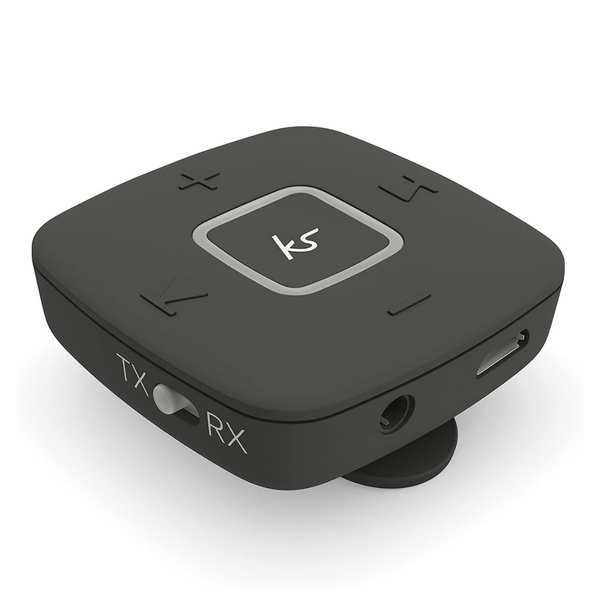 KitSound Bluetooth Wireless Music Adaptor 2 | Headphones, Speaker, TV, Radio, Laptop Transmitter - Black - KSWMA2BK