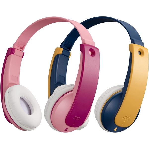 JVC HA-KD10W Tiny Phones Wireless Bluetooth Headphones for Kids - Pink or Blue