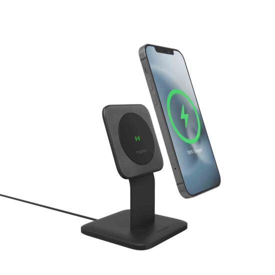 Mophie 15W Snap+ Wireless Qi Charging Stand | Magnetic Grip for MagSafe Devices - Black - 401307720