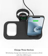 Mophie Qi Wireless Charging Stand+ 2-in-1 for Smartphone and Headphones - Fabric Black - 401305842