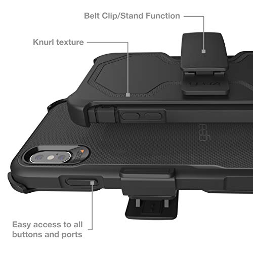 Gear4 Platoon Case with Holster for iPhone XS Max - Black - 34098