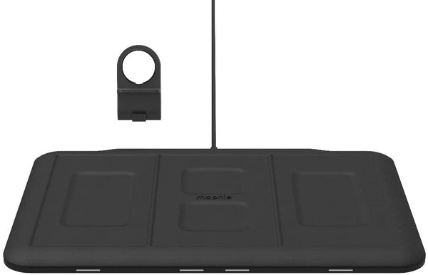 Mophie 4-in-1 Wireless Qi Charging Pad Mat Slimline for up to 4 Devices including Smartphone, Watch and Headphones - Black - 	401306600