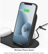 Mophie Qi Wireless Charging Stand+ 2-in-1 for Smartphone and Headphones - Fabric Black - 401305842