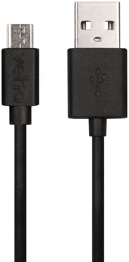 Veho Pebble USB-A to micro-USB Charge and Sync Cable | 0.2m/0.7ft - VCL-001-M-20CM