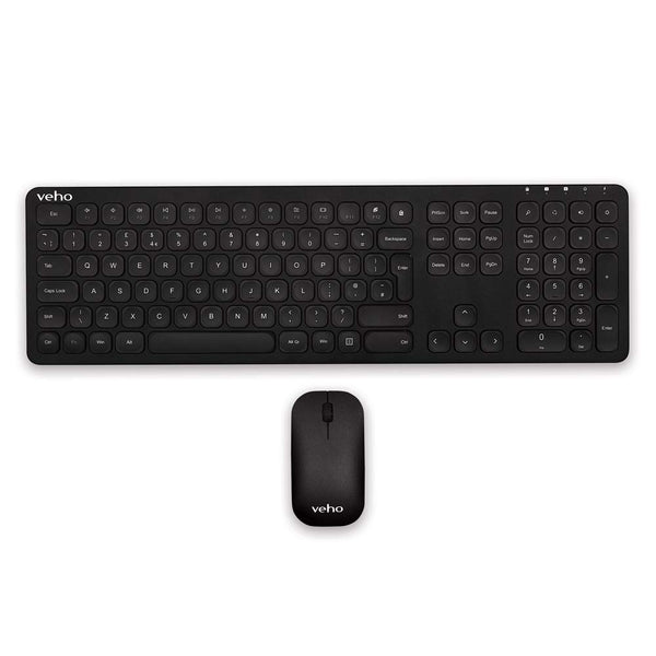 Veho HUT8 WZ-1 2.4ghz Slimline Wireless Keyboard & Scroll Mouse Combo Bundle - VHK-001-WZ1