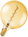 Osram 1906 LED E27 Vintage Spiral Filament Large Globe Glass Light Bulb 28W - Gold or Smoke