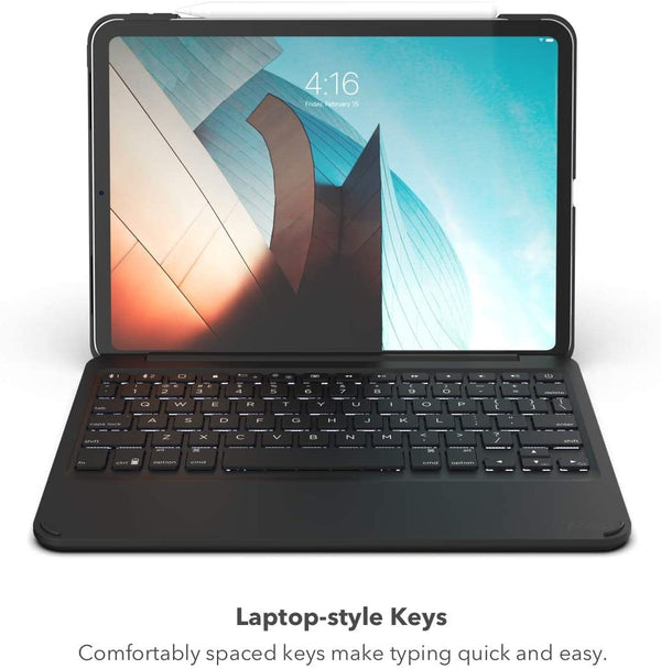 Zagg Folio Backlit Tablet Keyboard and Case for iPad Pro 11"" (2018) and iPad 10.9"" (2020) - Black - 103002357