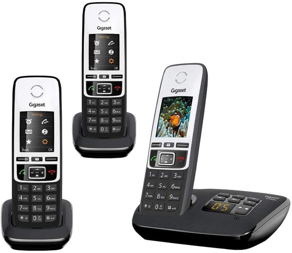 Gigaset C190A Premium Cordless Home Phone with Answer Machine and Call Block - Single, Duo & Trio
