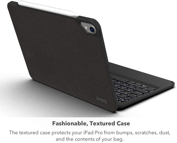 Zagg Folio Backlit Tablet Keyboard and Case for iPad Pro 11"" (2018) and iPad 10.9"" (2020) - Black - 103002357